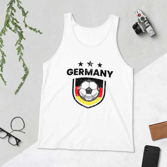 Retro Germany Soccer Team Football Fan Country Deutschland German Flag Unisex Tank Top
