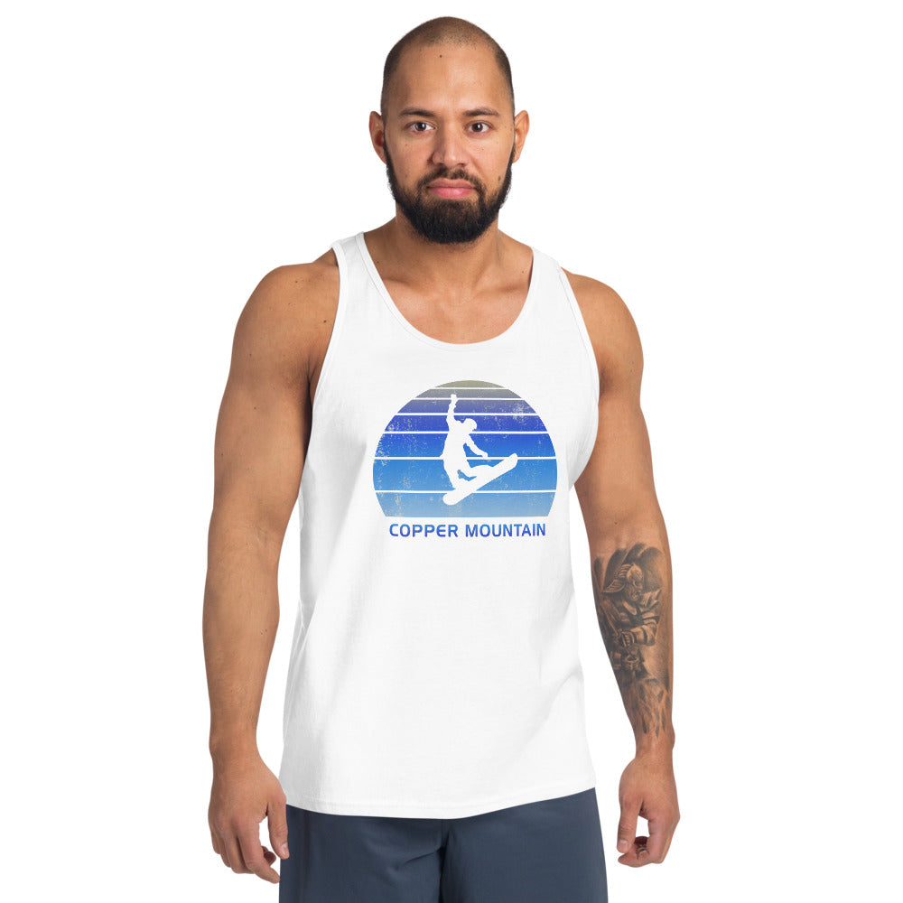 Retro Copper Mountain Colorado Snowboarding Fan Unisex Tank Top