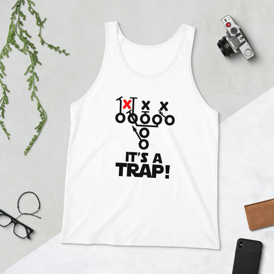 Funny Its A Trap Football College Pro Fans Joke Quote Unisex Tank Top