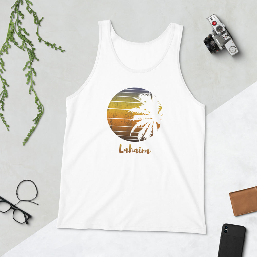 Retro Lahaina Maui Hawaii Hawaiian Beach Vacation Souvenir Unisex Tank Top