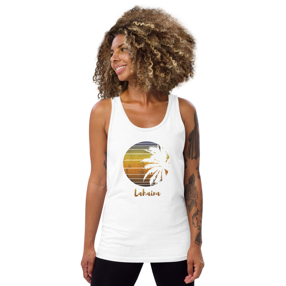 Retro Lahaina Maui Hawaii Hawaiian Beach Vacation Souvenir Unisex Tank Top