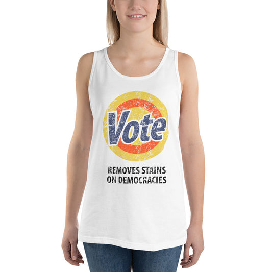 Vote Parody Political Democrats Funny Joke Anti Trump Unisex Tank Top