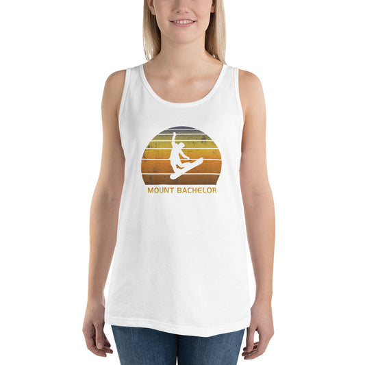 Retro Mount Bachelor Snowboarding Fan Unisex Tank Top