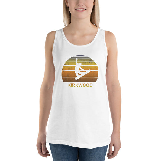 Retro Kirkwood California Snowboarding Fan Unisex Tank Top