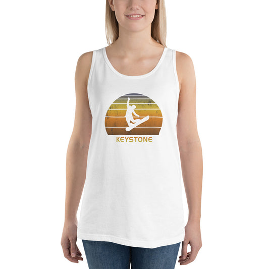 Retro Keystone Colorado Snowboarding Fan Unisex Tank Top