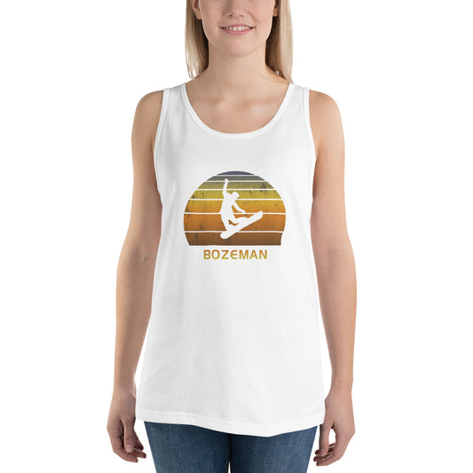 Retro Bozeman Montana Snowboarding Fan Unisex Tank Top