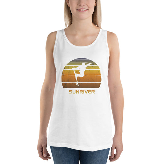 Cool Retro Sunriver Skiing Ski Fan Unisex Tank Top