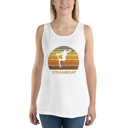 Cool Retro Steamboat Colorado Skiing Ski Fan Unisex Tank Top