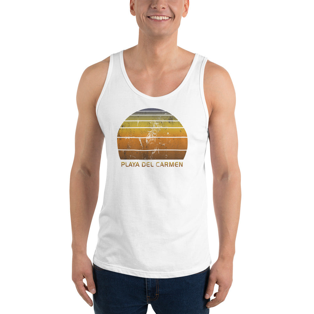 Retro Playa Del Carmen Mexico Mexican Beach Vacation Souvenir Unisex Tank Top