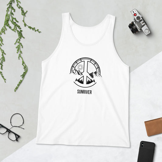 Sunriver Oregon Skiing Fan Snowboarding Camping Unisex Tank Top
