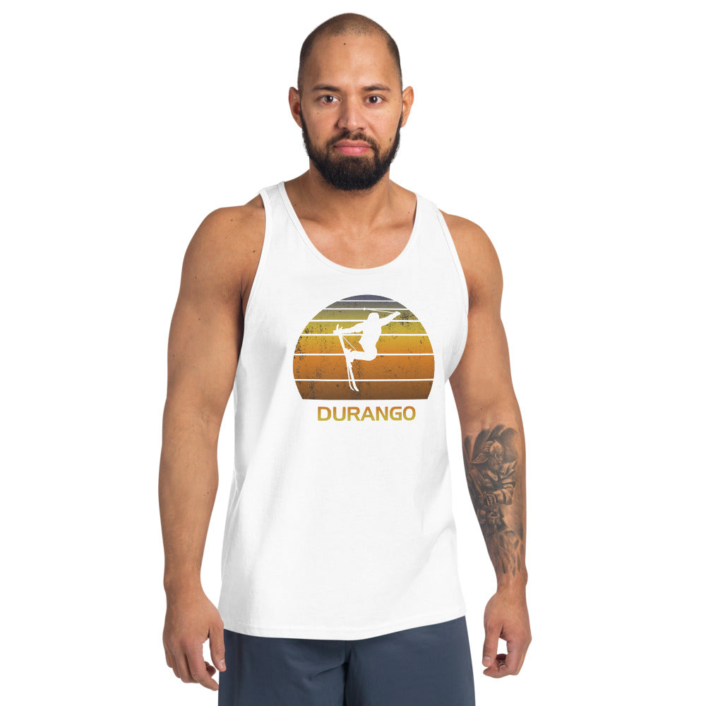 Cool Retro Durango Colorado Skiing Ski Fan Unisex Tank Top