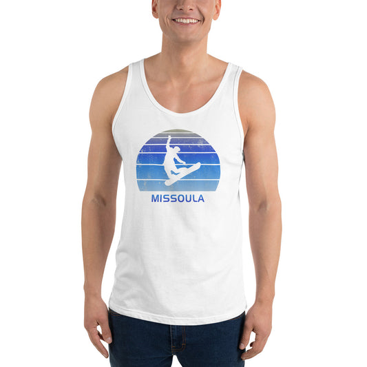 Retro Missoula Montana Snowboarding Fan Unisex Tank Top