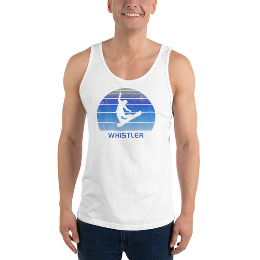 Retro Whistler Canada Snowboarding Fan Unisex Tank Top