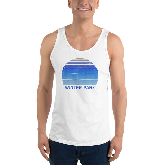 Retro Winter Park Colorado Ski Skiing Fan Unisex Tank Top