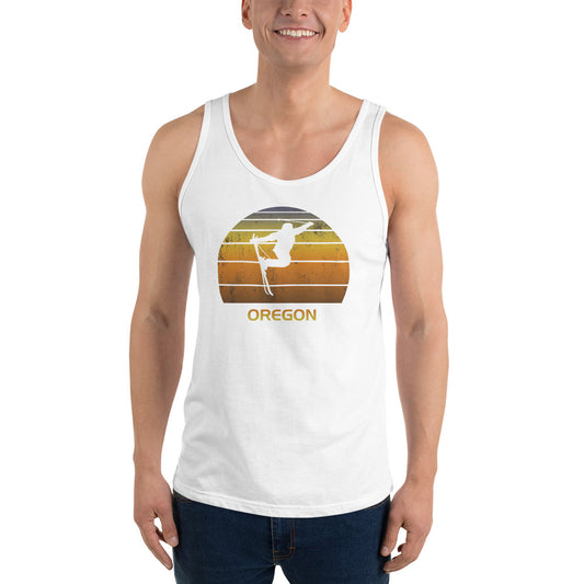 Cool Retro Oregon Skiing Ski Fan Unisex Tank Top