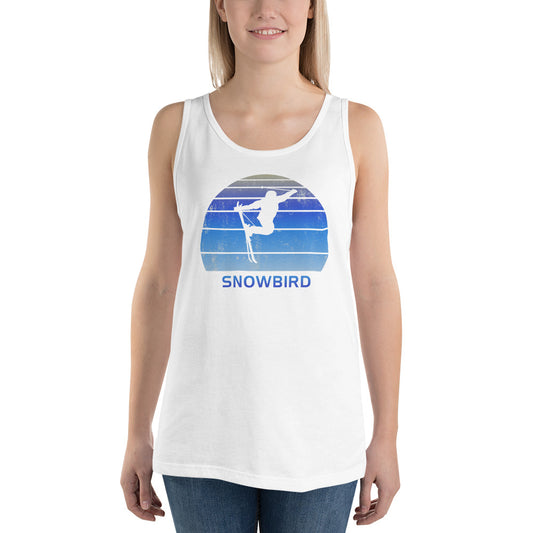Retro Snowbird Utah Skiing Fan Unisex Tank Top