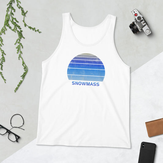 Retro Snowmass Colorado Ski Skiing Fan Unisex Tank Top
