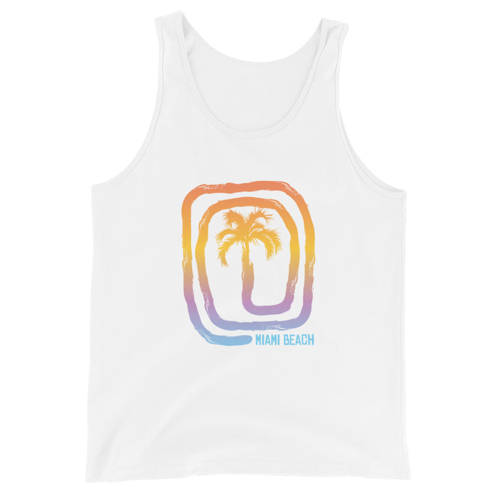 Cool Miami Beach Florida Palm Tree Souvenir Vacation Unisex Tank Top