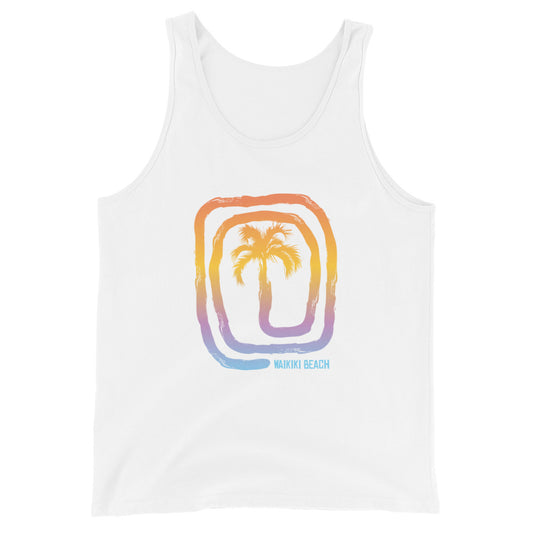Waikiki Beach Oahu Hawaii Fan Vacation Souvenir Unisex Tank Top
