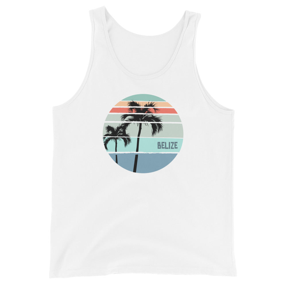 Cool Belize Palm Tree Vacation Souvenir Unisex Tank Top