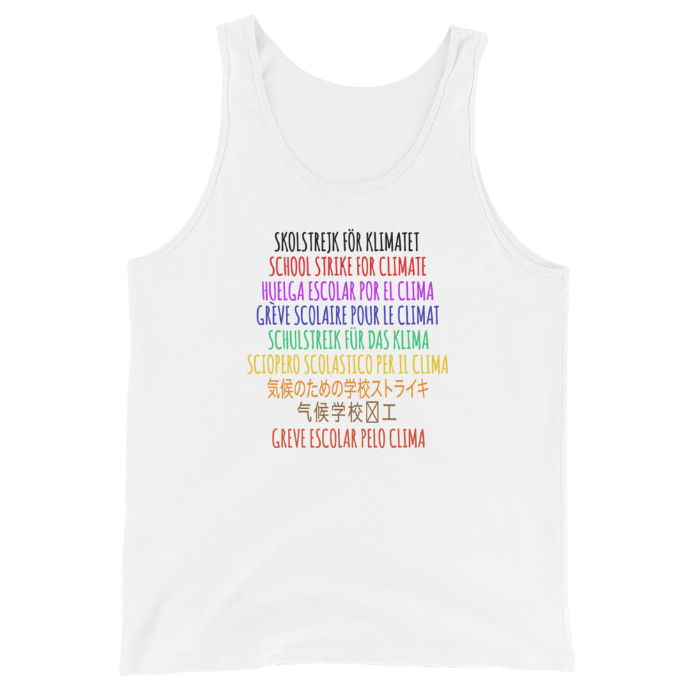 School Strike For Climate Awareness Global Movement Protest Unisex Tank Top