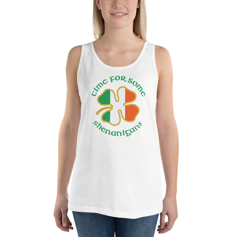 Funny Time For Some Shenanigans Irish Flag St. Patrick's Day Unisex Tank Top