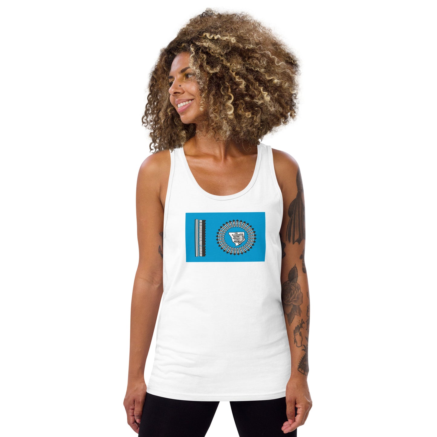 Blackfoot Indian Native American Pride Ancestry Tribe Flag Unisex Tank Top