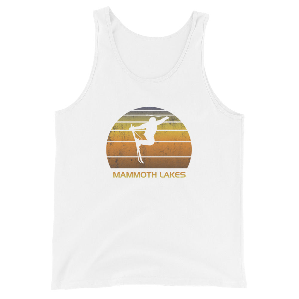 Retro Mammoth Lakes California Ski Fan Skier Women's Racerback Tank Top