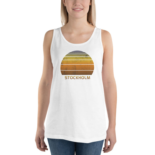 Retro Stockholm Sweden Vacation Souvenir Unisex Tank Top