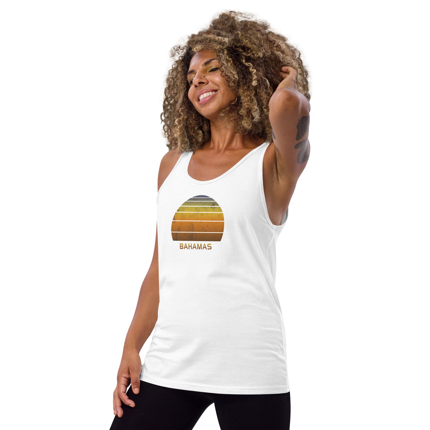 Retro Bahamas  Souvenir Sunset     Vintage Sunrise Unisex Tank Top