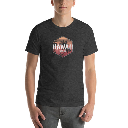 Honolulu Oahu Hawaii Sunset Tropical Vacation Souvenir T-Shirt