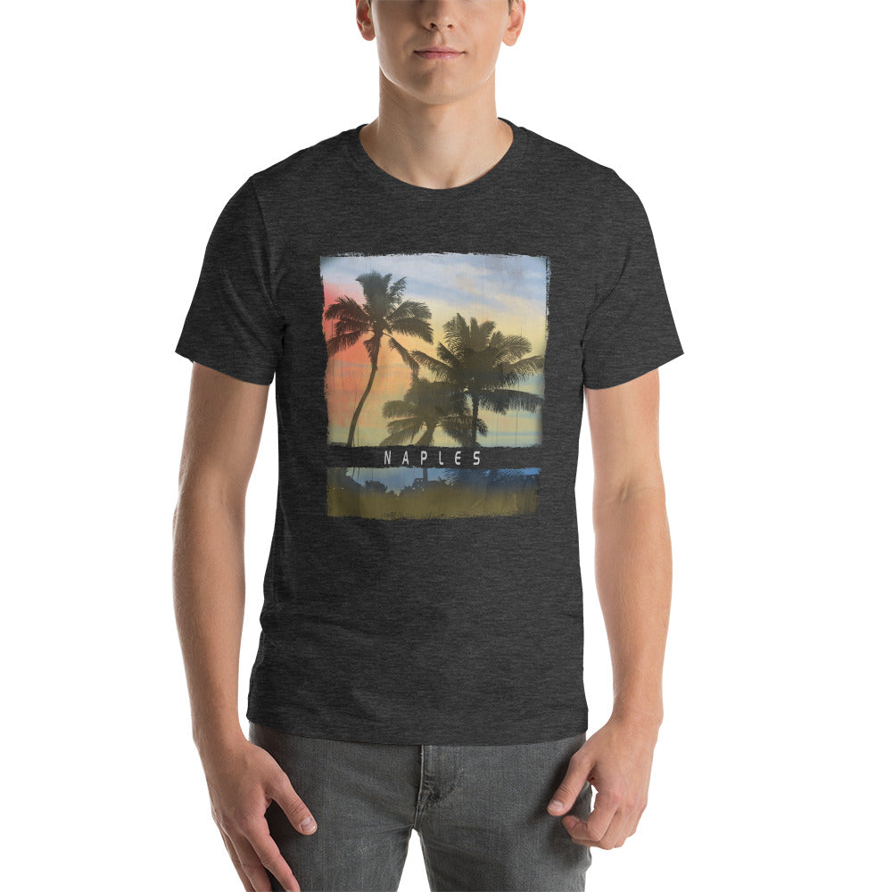 Cool Naples Florida Unisex T-Shirt Vacation Beach Palm Tree