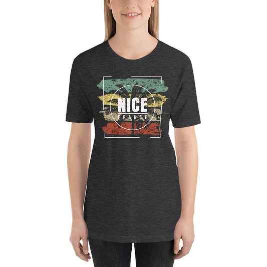 Cool Nice France  Unisex T-Shirt Palm Tree Beach Vacation Souvenir