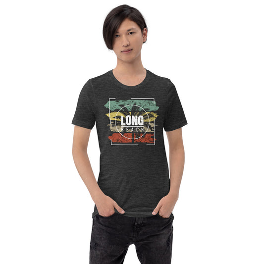 Cool Long Beach California Unisex T-Shirt Tropical Palm Tree Beach Vacation Souvenir