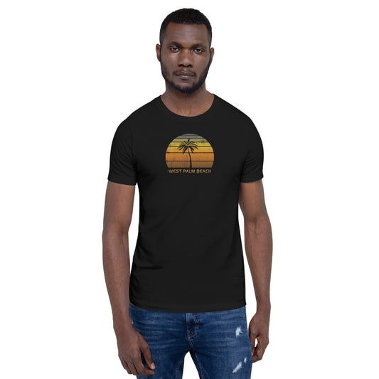 Vintage West Palm Beach Florida Sunset Unisex T-Shirt