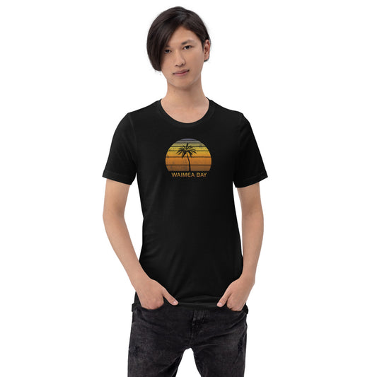 Vintage Waimea Bay Oahu Hawaii Sunset Unisex T-Shirt