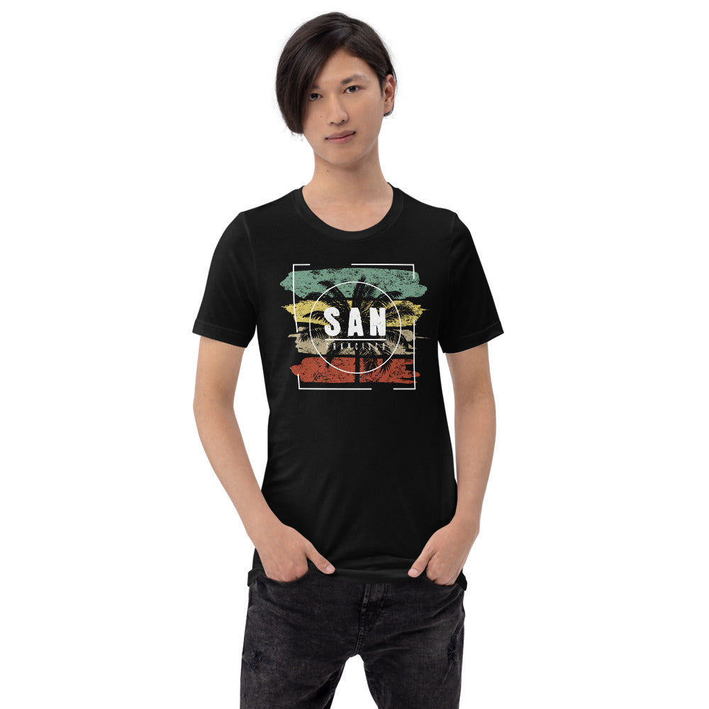 Cool San Francisco California Beach Graphic Print Unisex T-Shirt Vacation Souvenir