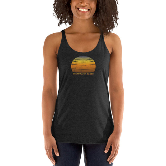 Retro Clearwater Beach Florida Women's Racerback Tank Top