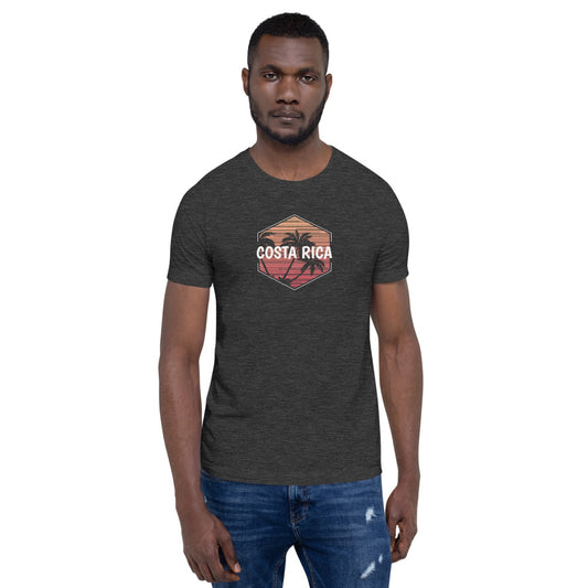 Costa Rica Sunset Tropical Vacation Souvenir  Retro Sunrise Unisex T-Shirt