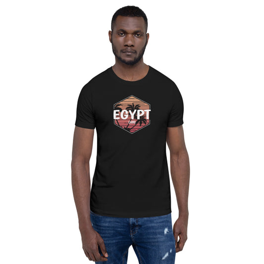 Cairo Egypt Africa Sunset Tropical Vacation Souvenir Retro Sunrise Unisex T-Shirt