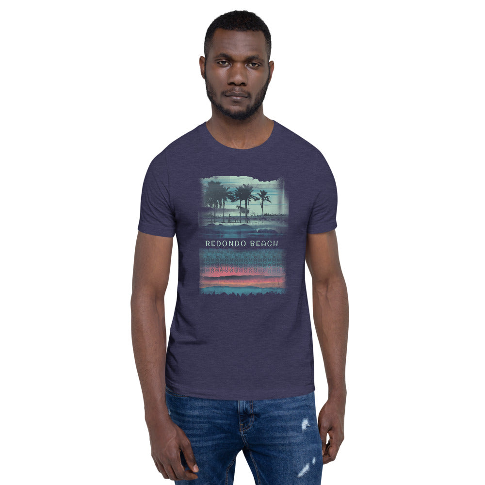 Rio De Janeiro Brazil Vacation Souvenir Unisex T-Shirt Tropical Palm Tree Abstract Beach