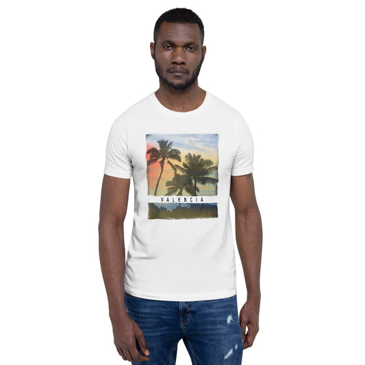 Cool Valencia Spain Unisex T-Shirt Vacation Beach Palm Tree