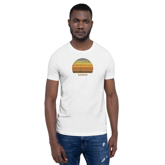 Retro Samoa Vacation Souvenir Sunset Vintage Unisex T-Shirt