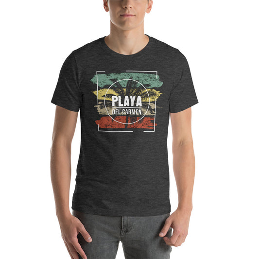 Cool Playa Del Carmen Unisex T-Shirt Palm Tree Beach Vacation Souvenir