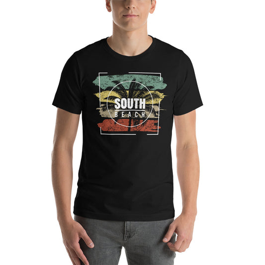 South Beach Miami Florida Graphic Print Unisex T-Shirt Vacation Souvenir