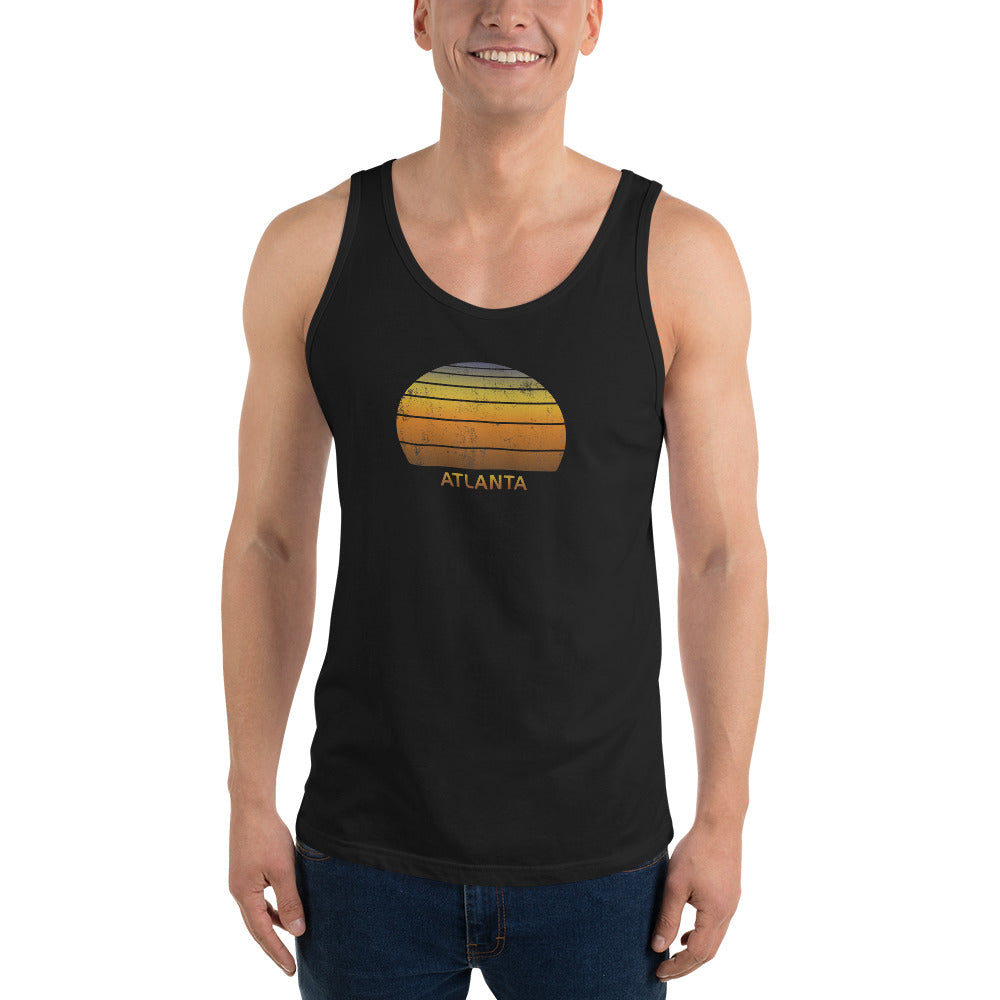 Retro Atlanta Sunset     Vintage Sunrise Unisex Tank Top