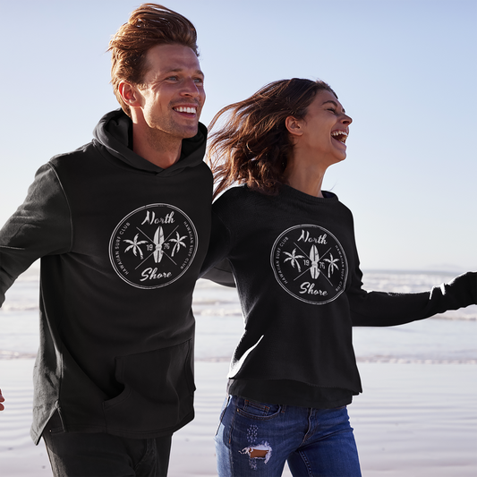 -Retro North Shore Oahu Hawaii Surfing Fan Beach Unisex Hoodie Top Sweatshirt