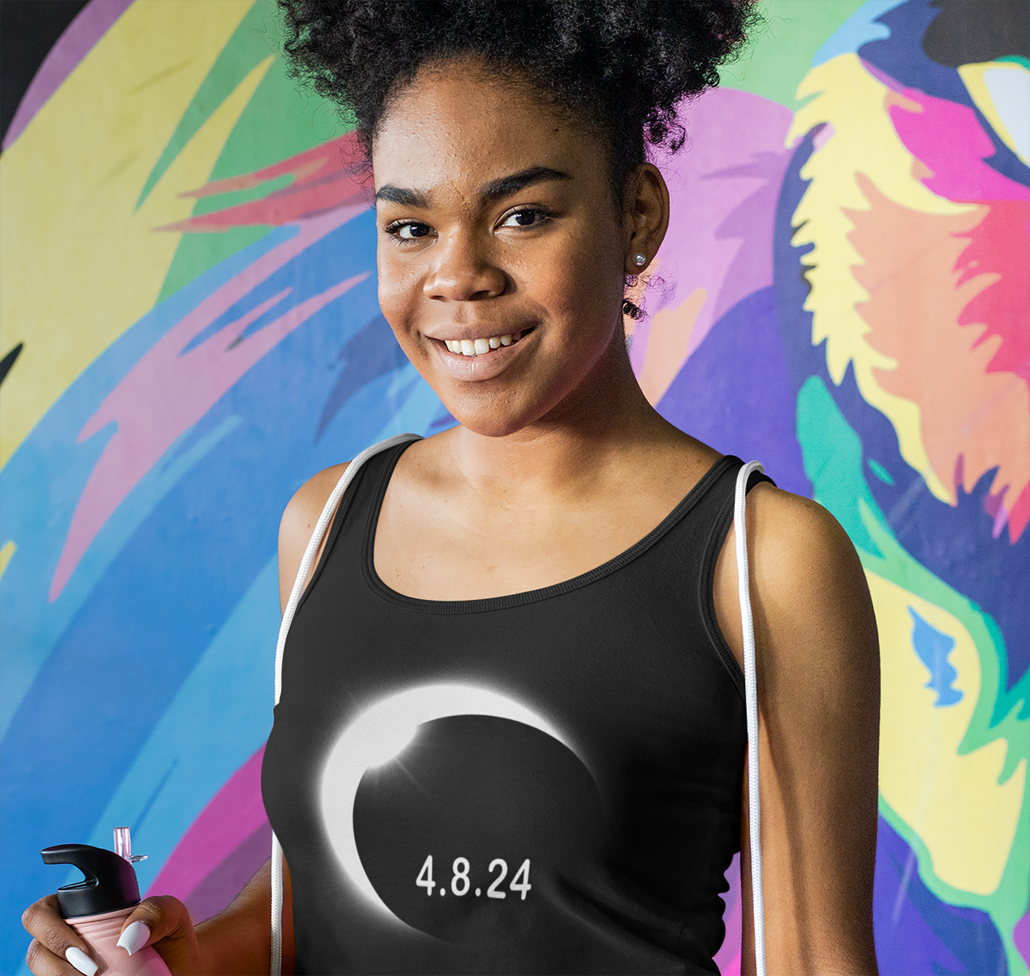 -2024 Solar Eclipse Souvenir Memento April 8 Unisex Tank Top