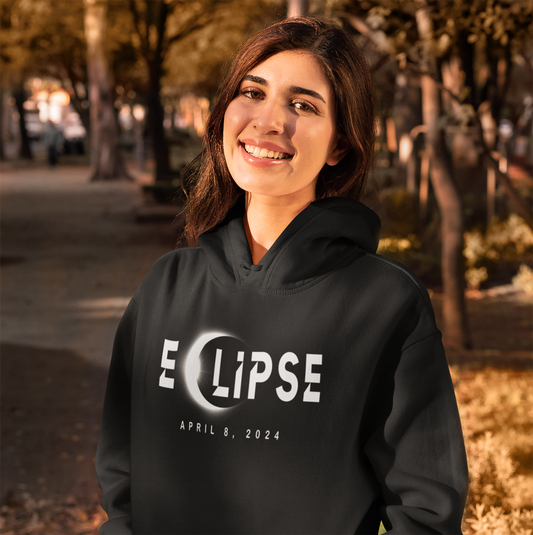2024 Solar Eclipse Souvenir Memento April 8 Unisex Hoodie Top Sweatshirt