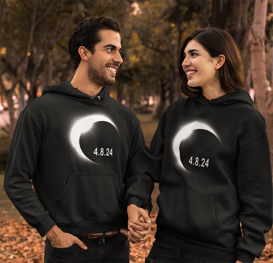 2024 Solar Eclipse Souvenir Memento April 8 Unisex Hoodie Top Sweatshirt